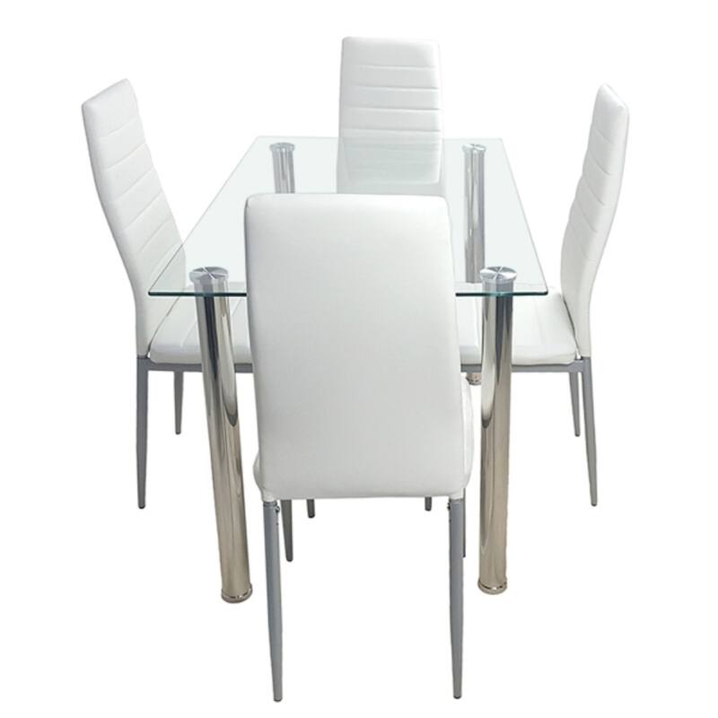 4pcs backrest cushion horizontal sewing decoration PU leather dining chair - (16.5 x 17.7 x 37.8)"