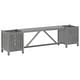preview thumbnail 1 of 4, vidaXL Patio Bench with 2 Planters 59.1" Solid Acacia Wood Gray Grey
