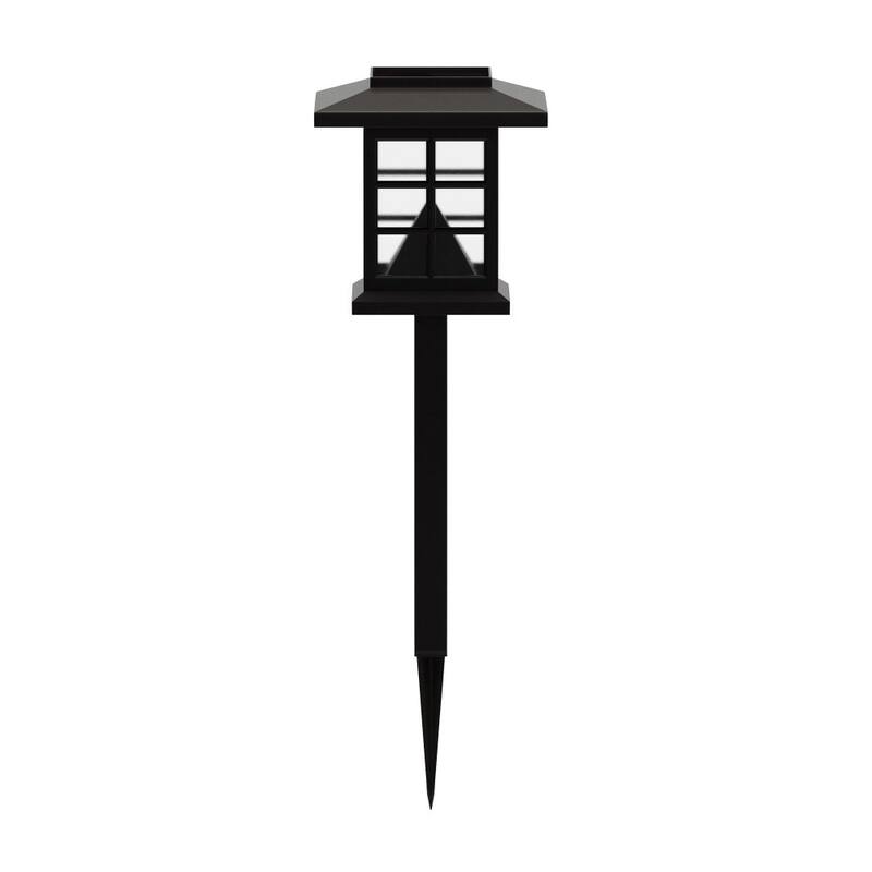 All - Weather Lantern Design Solar Powered LED Landscape Lights - Set of 8
