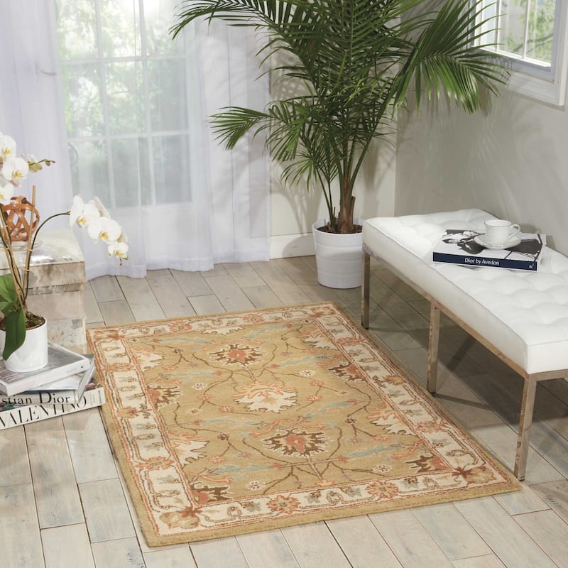 Nourison India House Persian Traditional Area Rug - 2' 6" x 4' - Green