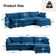 preview thumbnail 73 of 150, Corduroy Sectional Sofa with Removable Ottomans & Ultra-soft Cushions for Living Room & Bedroom