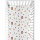 preview thumbnail 1 of 4, Sweet Jojo Designs Woodland Animals Boy Girl Gender Neutral Fitted Crib Sheet Green Beige Watercolor Forest Animal Brown Bear