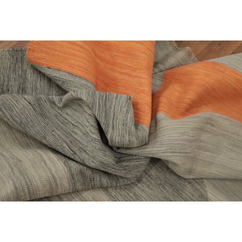 Hand Woven Oriental 100% Wool Carpet Southwestern Tribal Greys & Charcoal Kilim Area Rug - 13' 0'' X 9' 11''