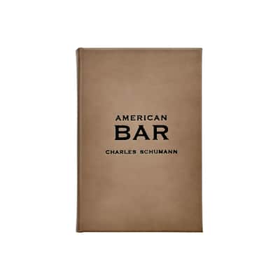 Graphic Image American Bar Coffee Table Book, Leather Taupe