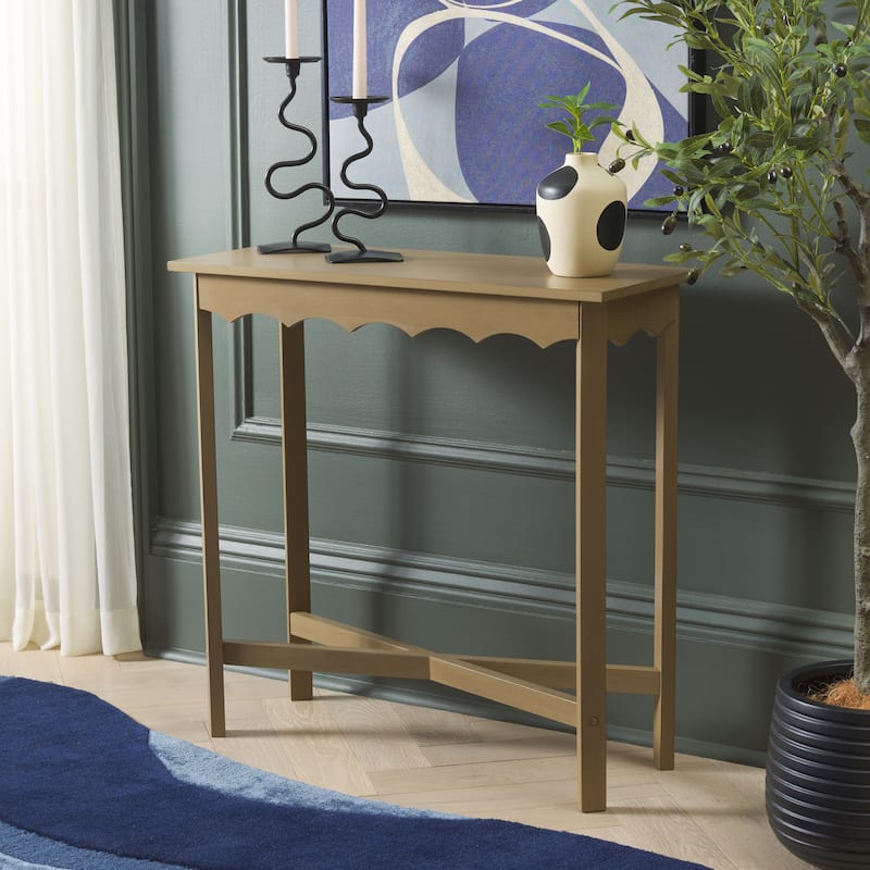 SAFAVIEH Home Seraphina Rectangle Console Table - 32"W x 13"D x 32"H - Desert Brown