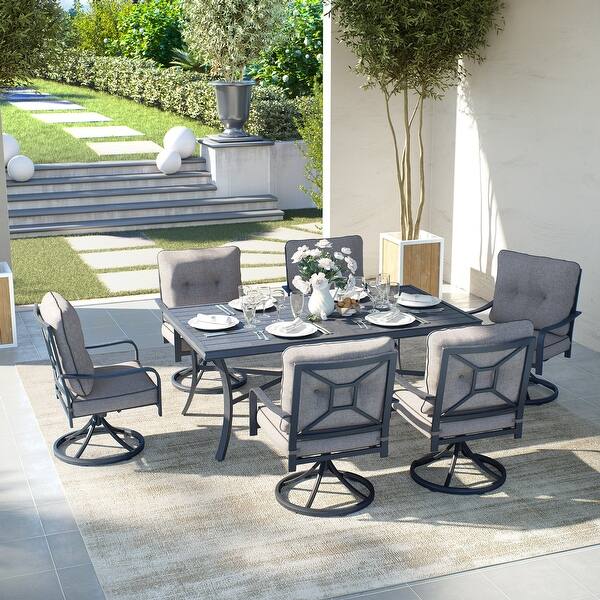 Shop Ove Decors Davenport 7 Piece Grey Dining Set Overstock 31149286
