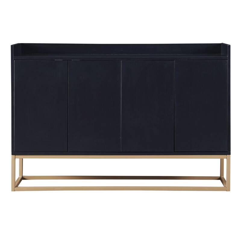 Sideboard Cabinet with 4 Doors, Buffet Cabinet with Adjustable Shelves, Kitchen Storage Cabinet with Metal Legs