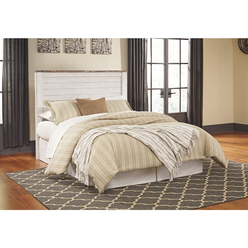 Willowton Full Panel Headboard - White Wash