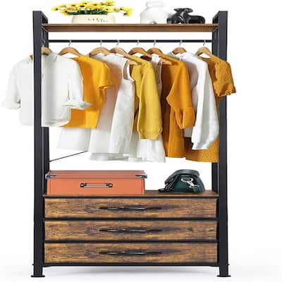 Garment Rack withDrawers - 11.5"D x 15.7"W x 70"H
