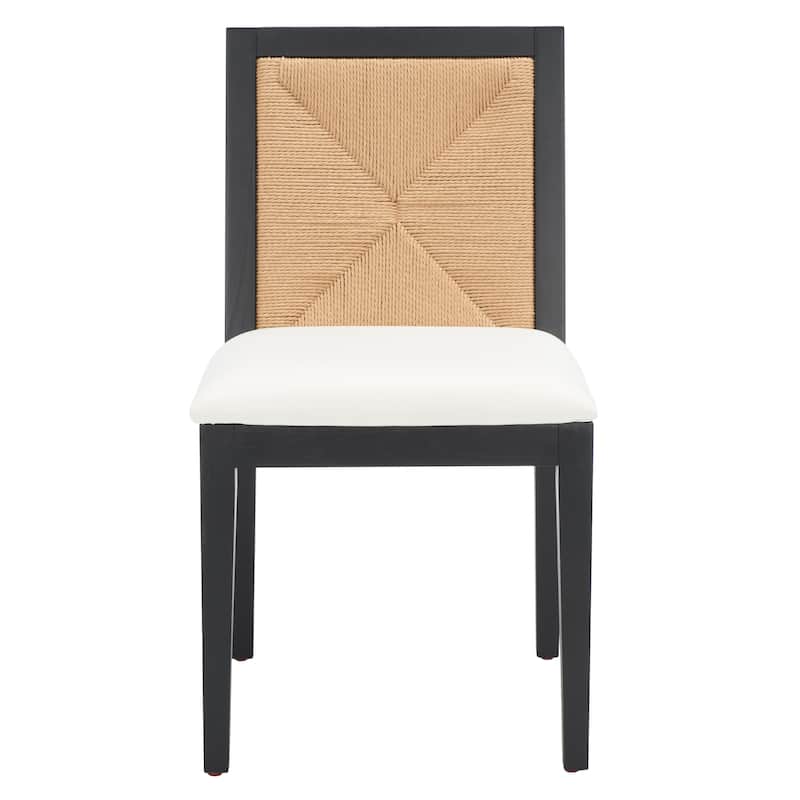 SAFAVIEH Couture Vardit Woven Dining Chair (Set of 2) - 18 In. W x 22 In. D x 34 In. H - 18"Wx22"Dx34"H