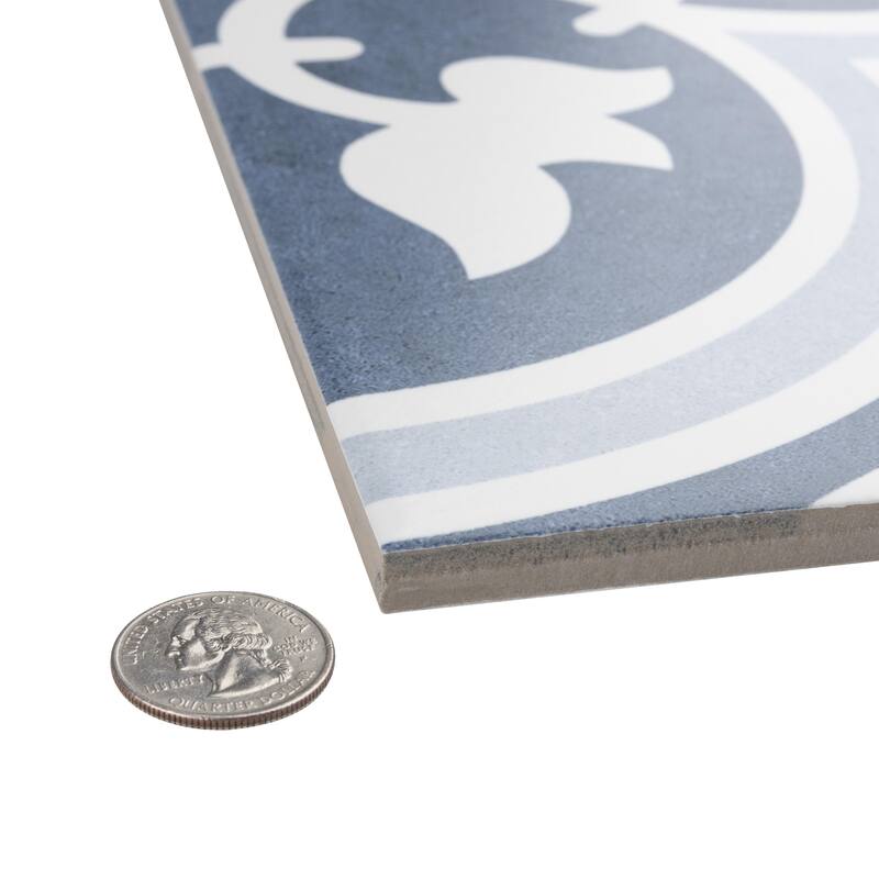 Merola Tile Arte Artic 9-3/4" x 9-3/4" Porcelain Floor and Wall Tile