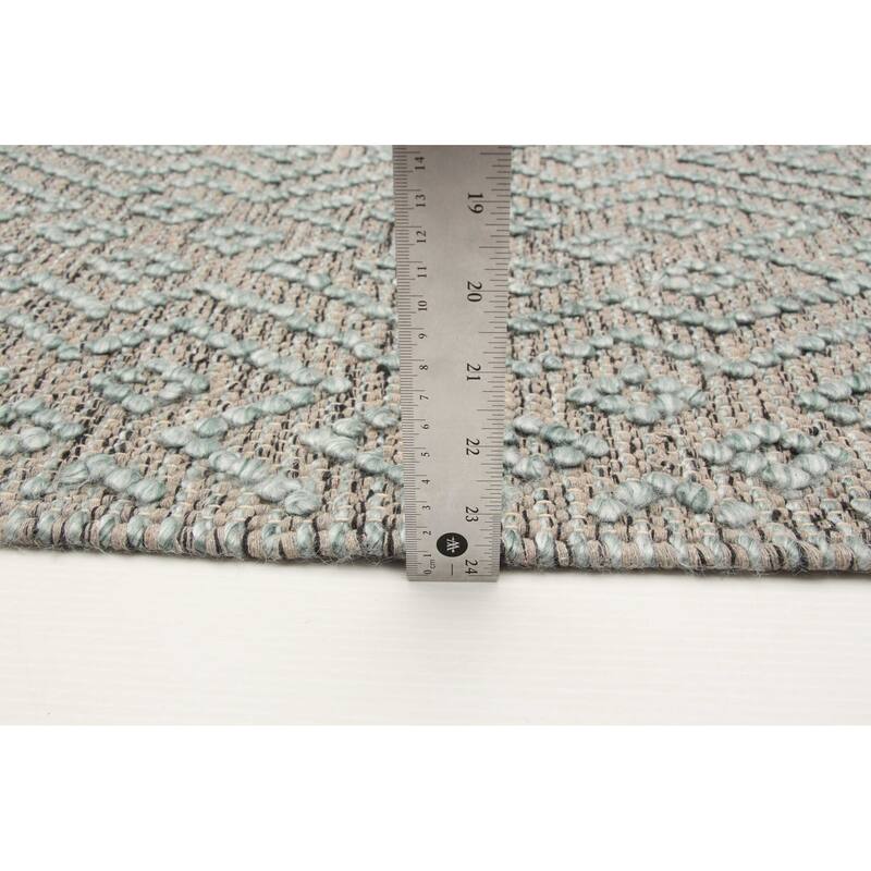 ECARPETGALLERY Braid weave Sienna Grey Wool Rug - 4'11 x 8'0