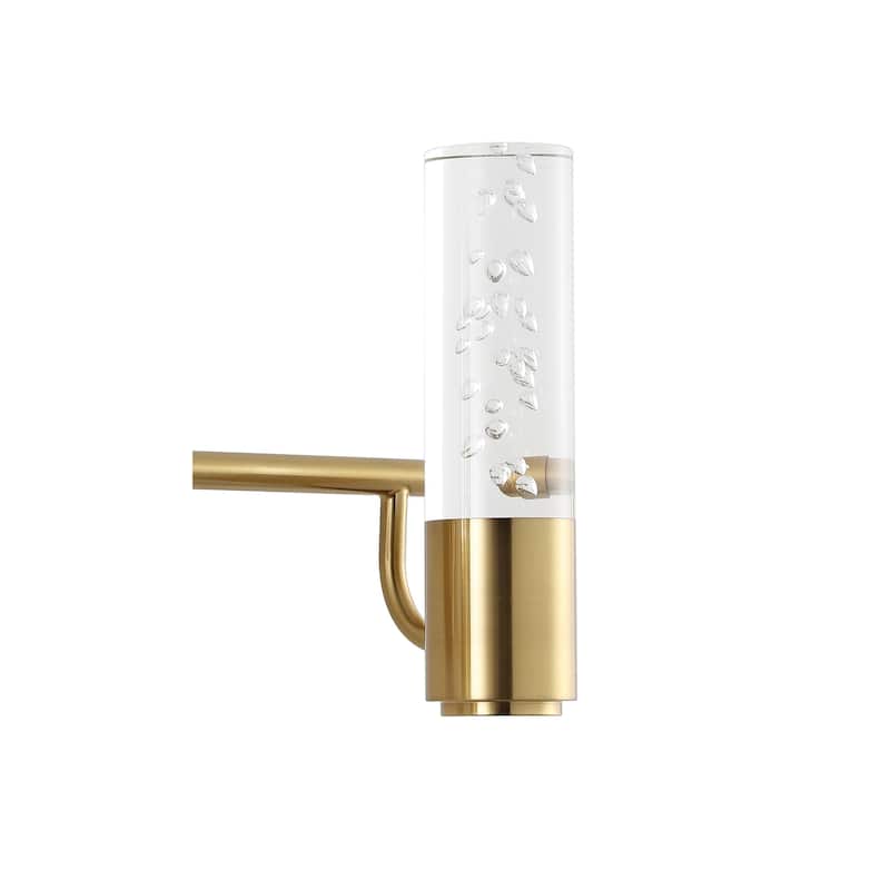 Alain Minimalist Modern Bubble Acrylic/Iron Integrated LED Vanity Light, by JONATHAN Y