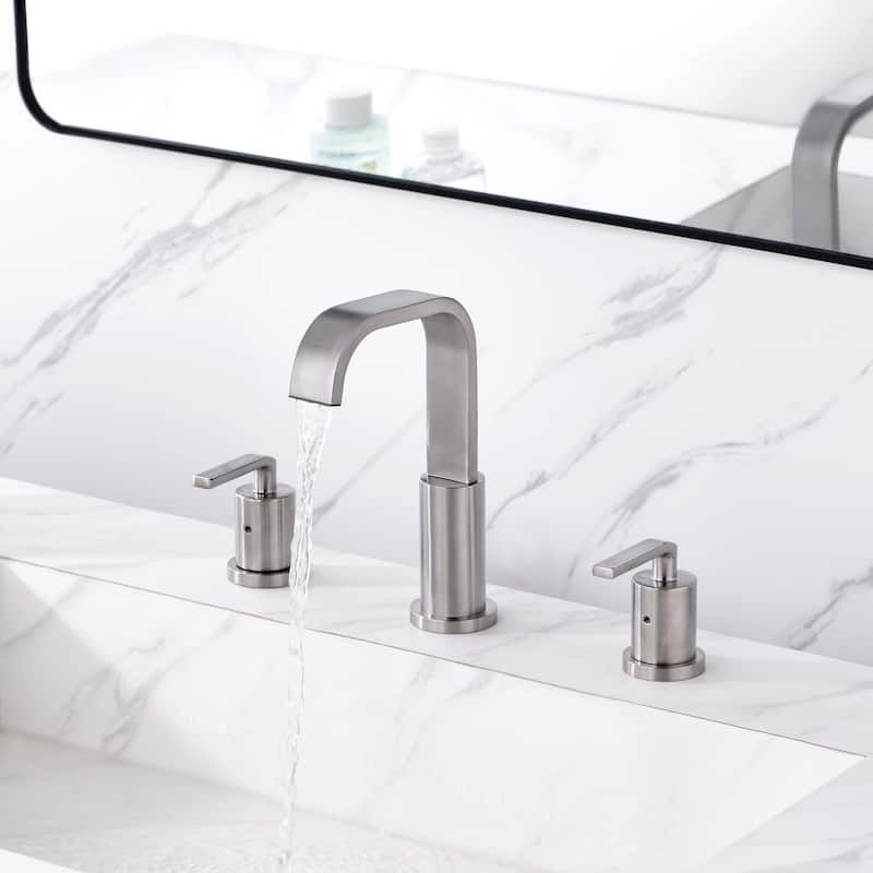 Luxier WSP03-T Widespread Bathroom Faucet with Pop-Up Drain