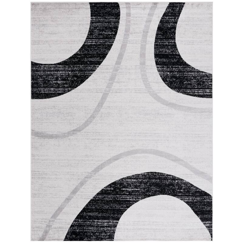 SAFAVIEH Skyler Osa Mid-Century Modern Abstract Rug - 9' x 12' - Ivory Grey/Black