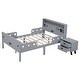 preview thumbnail 8 of 11, Twin size Teddy bed and Small cabinet Grey+Black