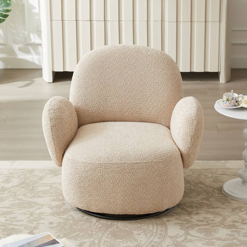 21 Inch Seat Wide Accent Chair With Swivel Function