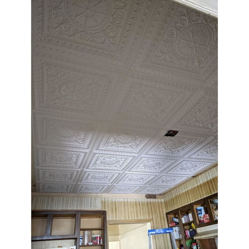 Art3d 2x2ft PVC Decorative Ceiling Tile,Drop In 3D Ceiling Panel,12Pcs,48 sq ft
