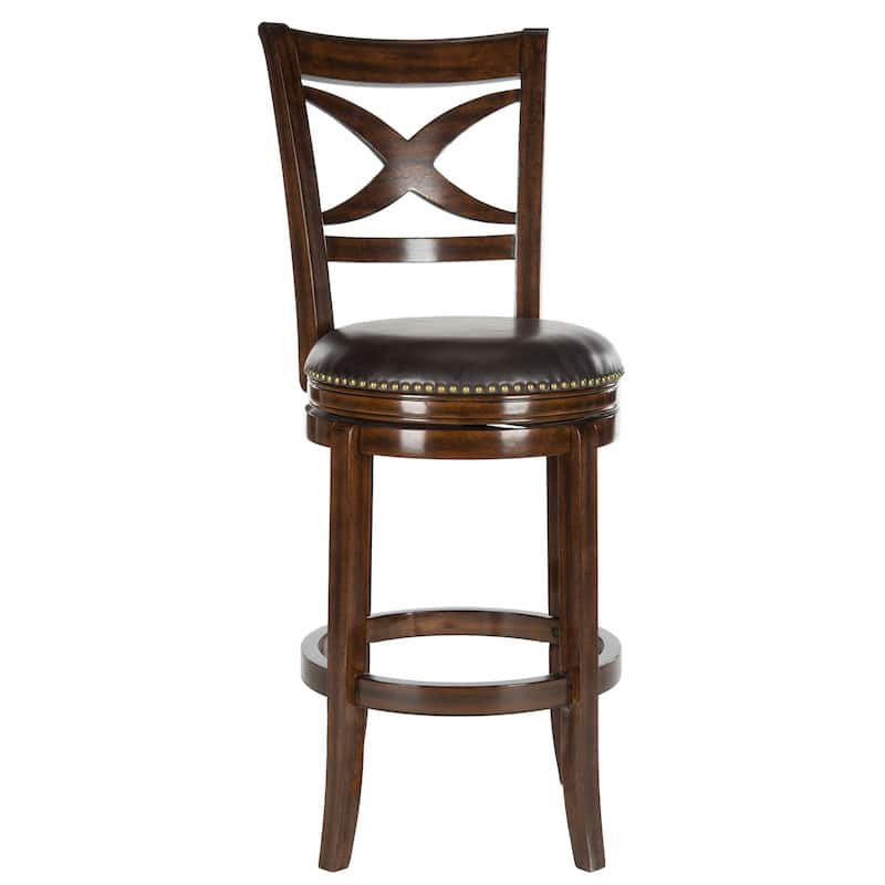 SAFAVIEH Vickey Walnut/ Brown 29-inch Bar Stool - 22" x 23.5" x 46" - 22Wx24Dx46H
