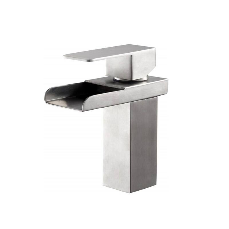 Topcraft Single Handle Waterfall Bathroom Faucet - Brushed Nickel
