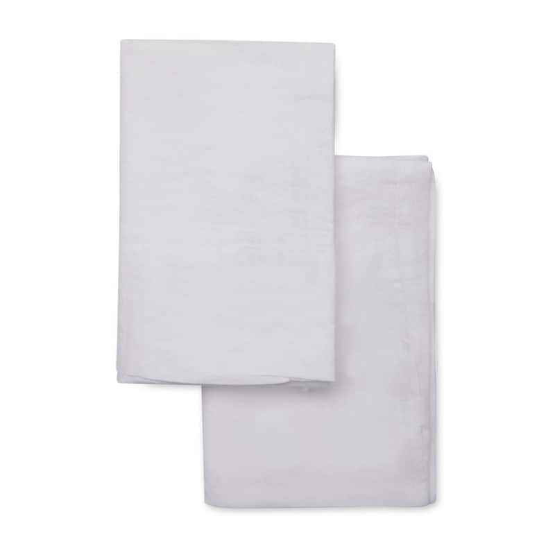 Belgian Flax Linen Collection Solid Pillowcases - Light Grey - Standard