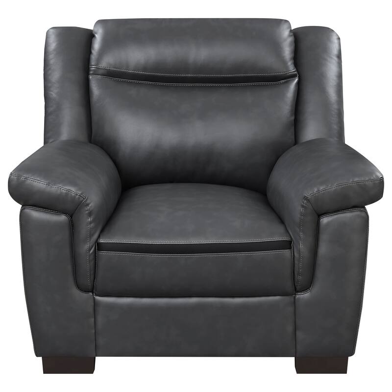 Arabella Transitional Upholstered Padded Arm Sofa Set