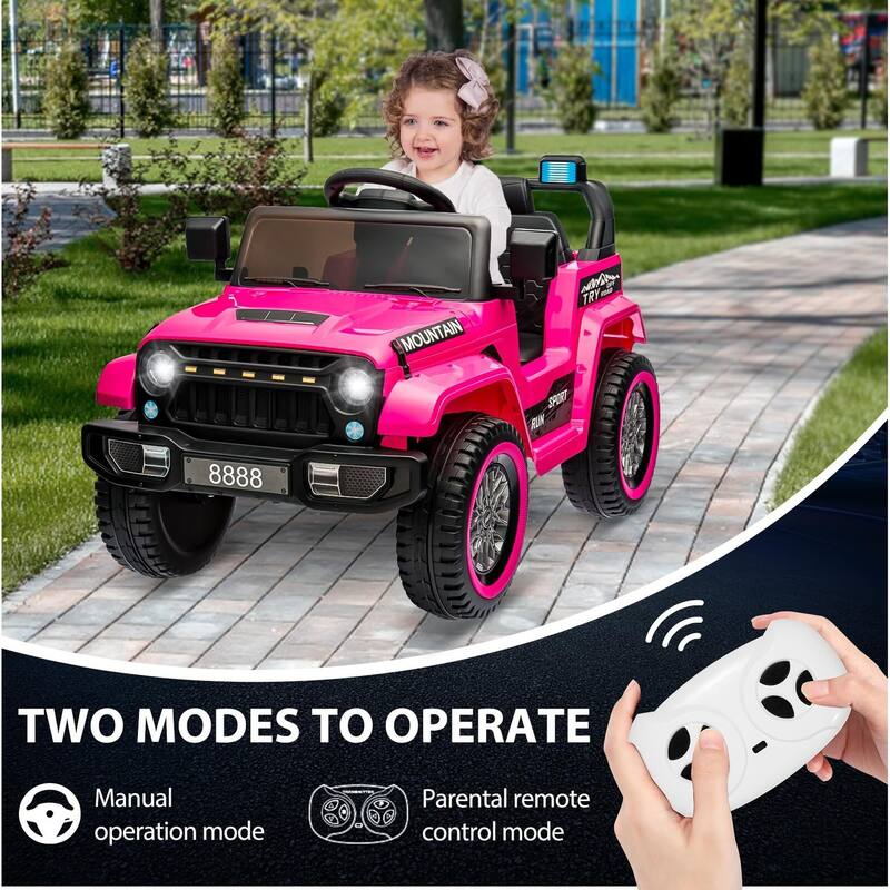 12V Ride on Truck Car, Kids Electric Car with Remote Control