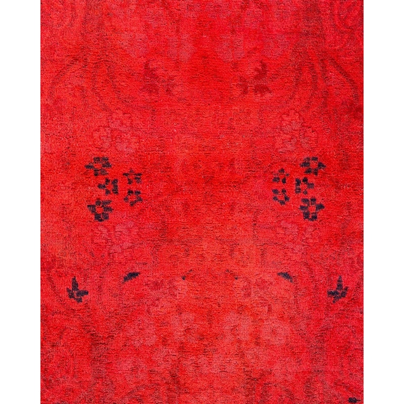 Fine Vibrance, One-of-a-Kind Hand-Knotted Runner Rug - Pink, 2' 7" x 7' 3" - 2' 7" x 7' 3"