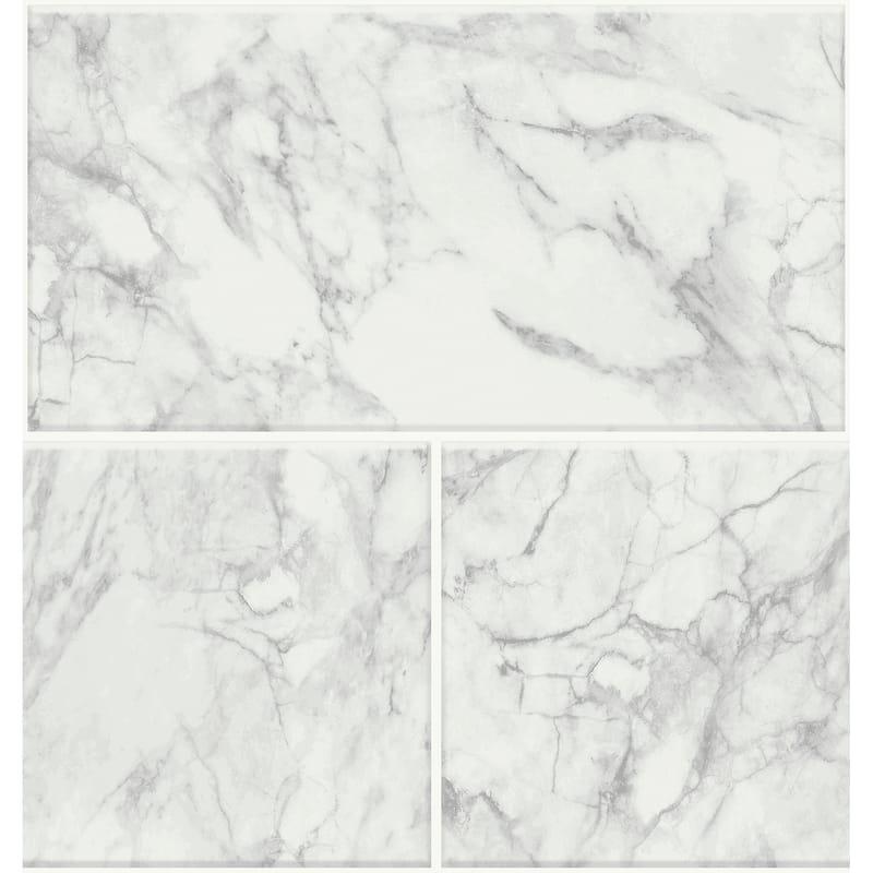 InHome Grey Mila Marble Peel & Stick Rolled Backsplash