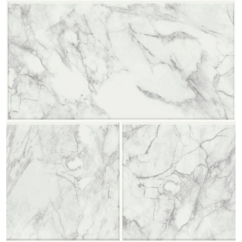 InHome Grey Mila Marble Peel & Stick Rolled Backsplash