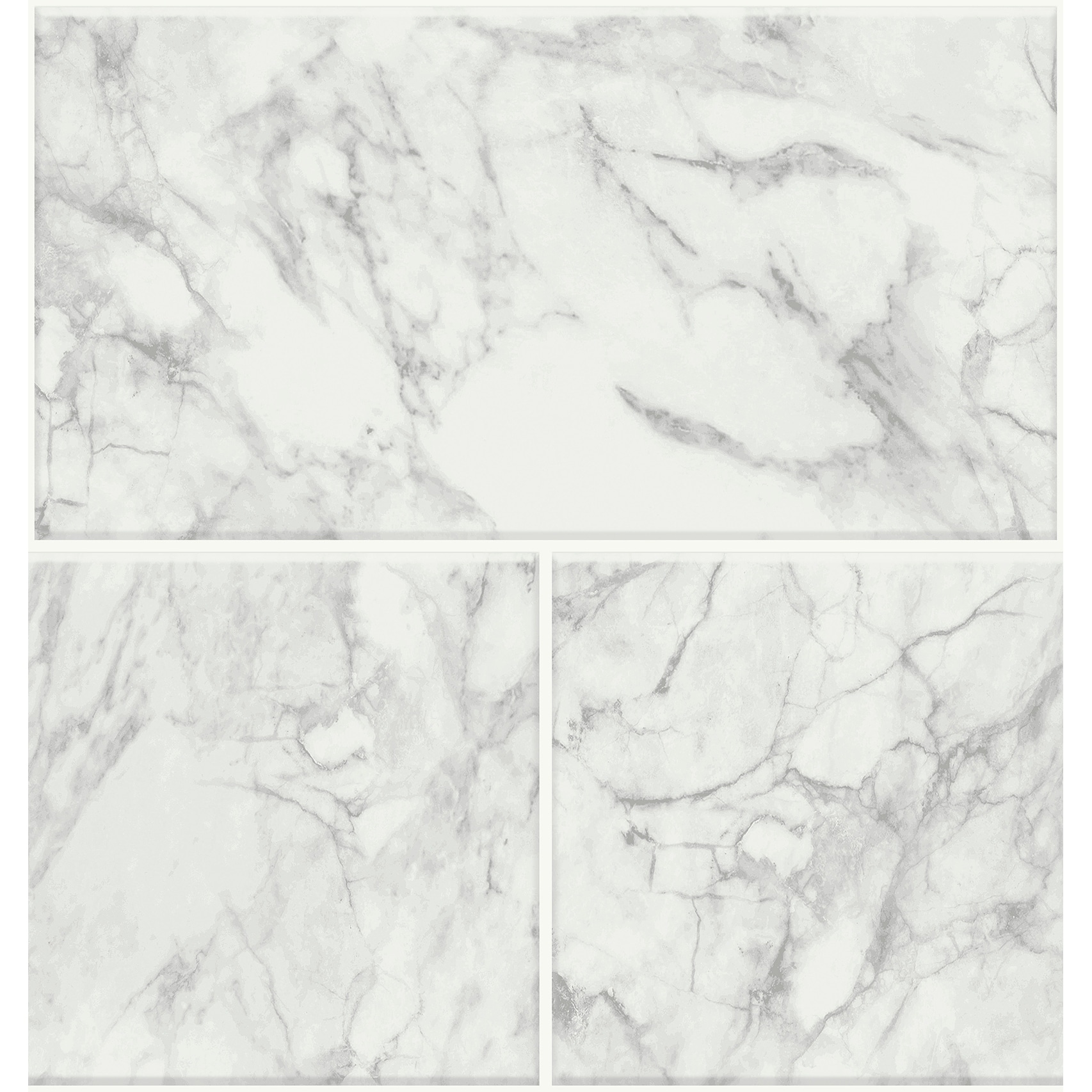 InHome Grey Mila Marble Peel & Stick Rolled Backsplash