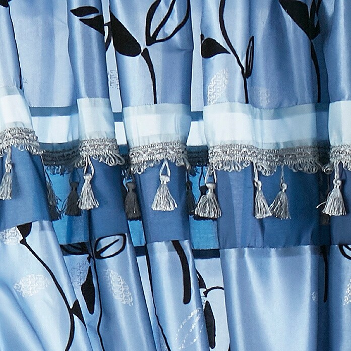 Grand Avenue Pandora 4 Piece Leaves Design Luxury Curtain-image