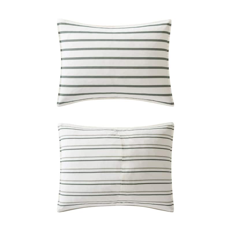 Eddie Bauer Cooper Stripe Cotton Reversible Comforter Set