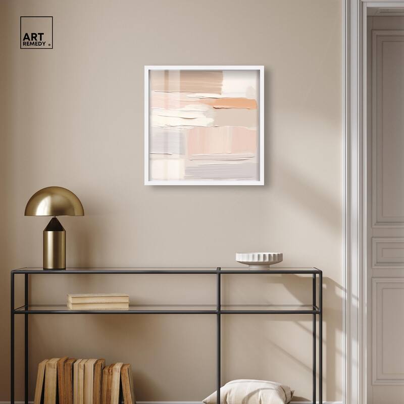 Roseate Cream Tones III Shadowbox by Art Remedy