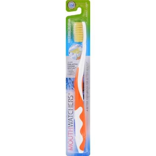 Mouth Watchers Antibacterial Adult Toothbrush Display Case - Orange - Case of 20