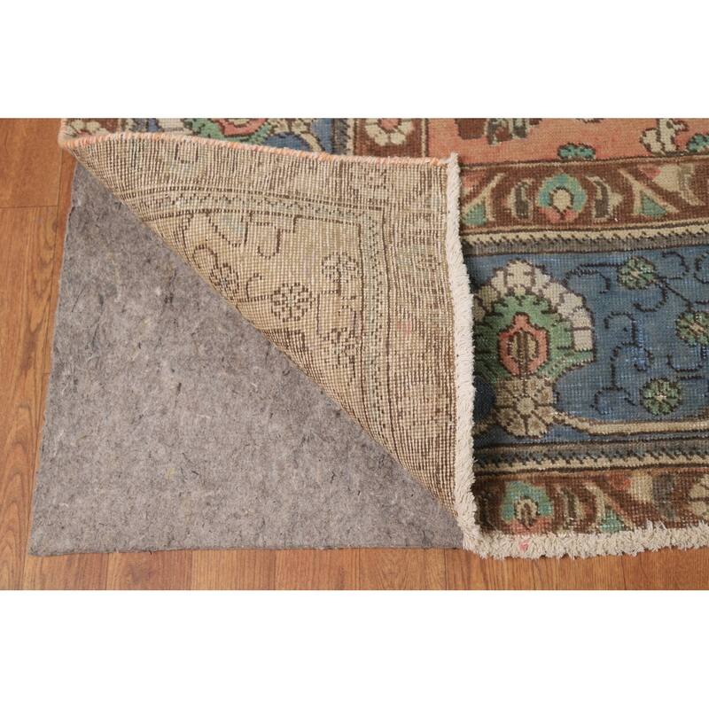 Blue Tabriz Persian Rug Oriental Handmade Wool Carpet - 9'6"x 13'1"