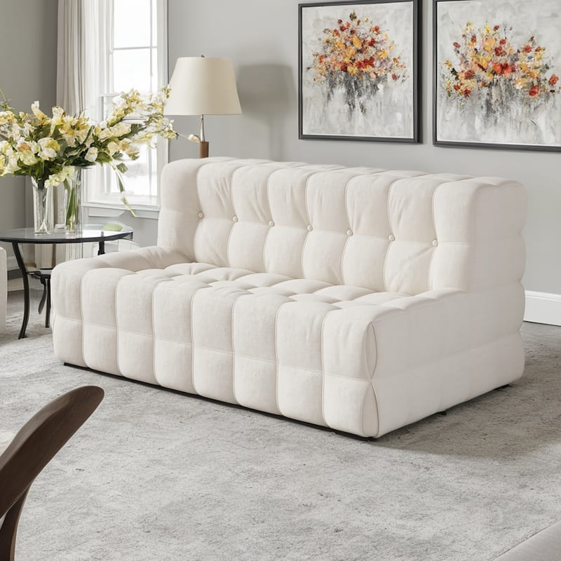 JASIWAY Modern Corduroy Fabric Upholstered Sofa
