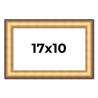 17x10 Frame Gold Plein Aire Solid Wood Picture Frame Width 2 Inches |