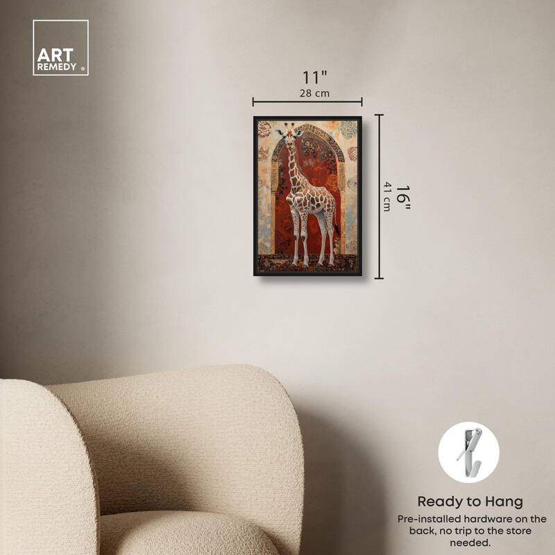 Giraffe Archway Canvas by Art Remedy
