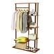 Bamboo Coat Rack Garment Organizer Shelf with Shoe Storage - Bed Bath ...