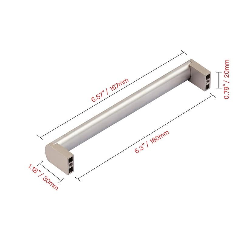 Utopia Alley Bern Pull Handle - Decorative Cabinet Drop Pull Handles, Brushed Nickel, 5.0"/6.3"/7.5" center to center
