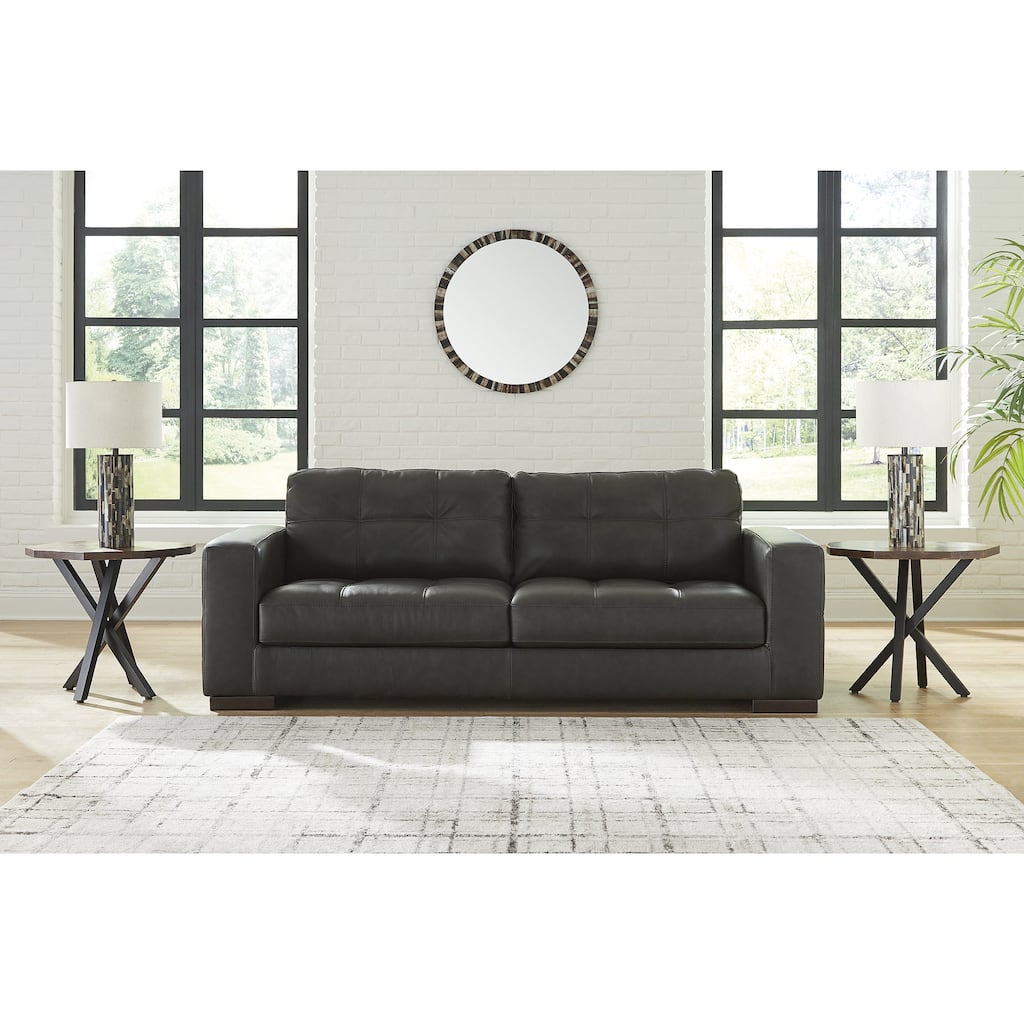 Signature Design by Ashley Luigi Thunder Sofa - 96"W x 41"D x 35"H
