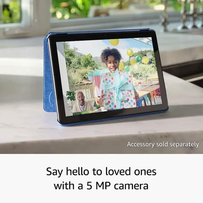 Amazon Fire HD 10 64GB 10.1" Tablet with Wi-Fi - 13th Gen (Lilac) + Recording Set for Podcasters and Youtubers