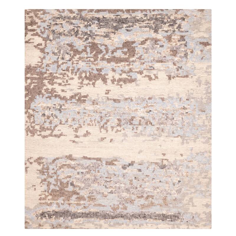 ECARPETGALLERY Hand-knotted Tangier Ivory Silk, Wool Rug - 8'3 x 9'10