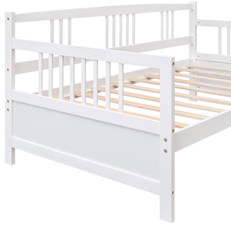 Solid Wood Twin Daybed with Classic Design, Multifunctional Sofa Bed, Space-Saving