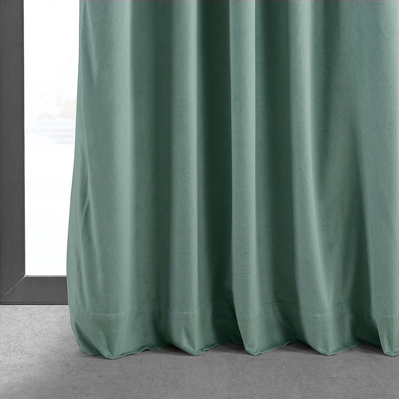 Exclusive Fabrics Signature Velvet Blackout Curtains - 96 Inches Long, (1 Panel) - Luxurious Drapery for Light Control.