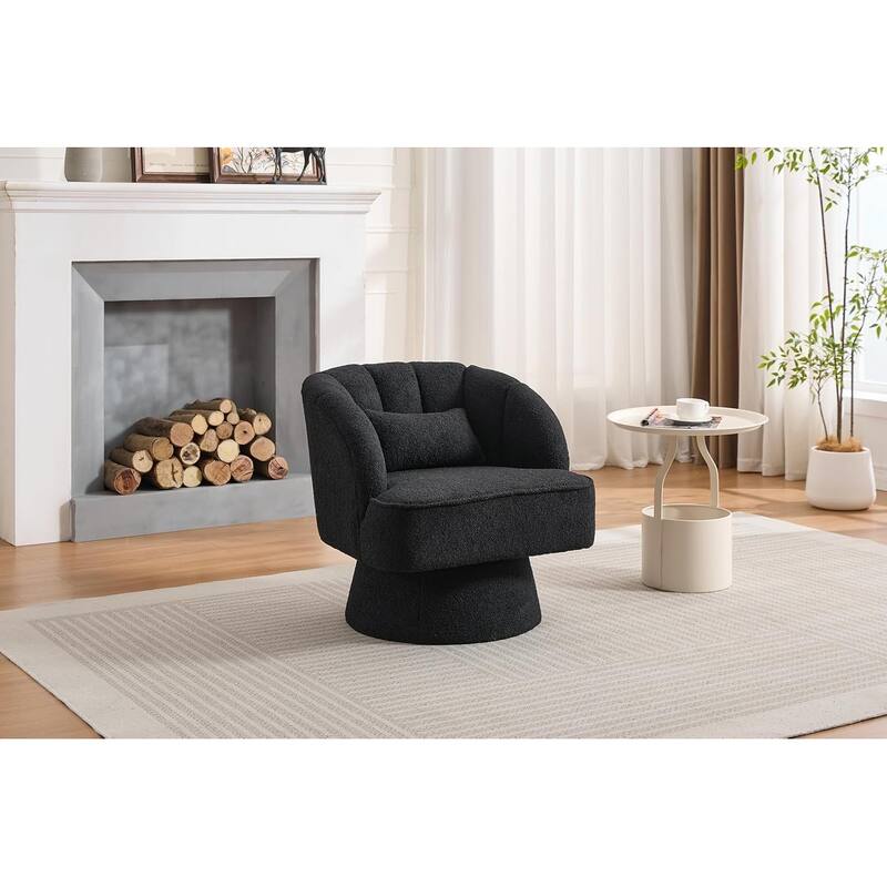 Modern Swivel Barrel Accent Chair