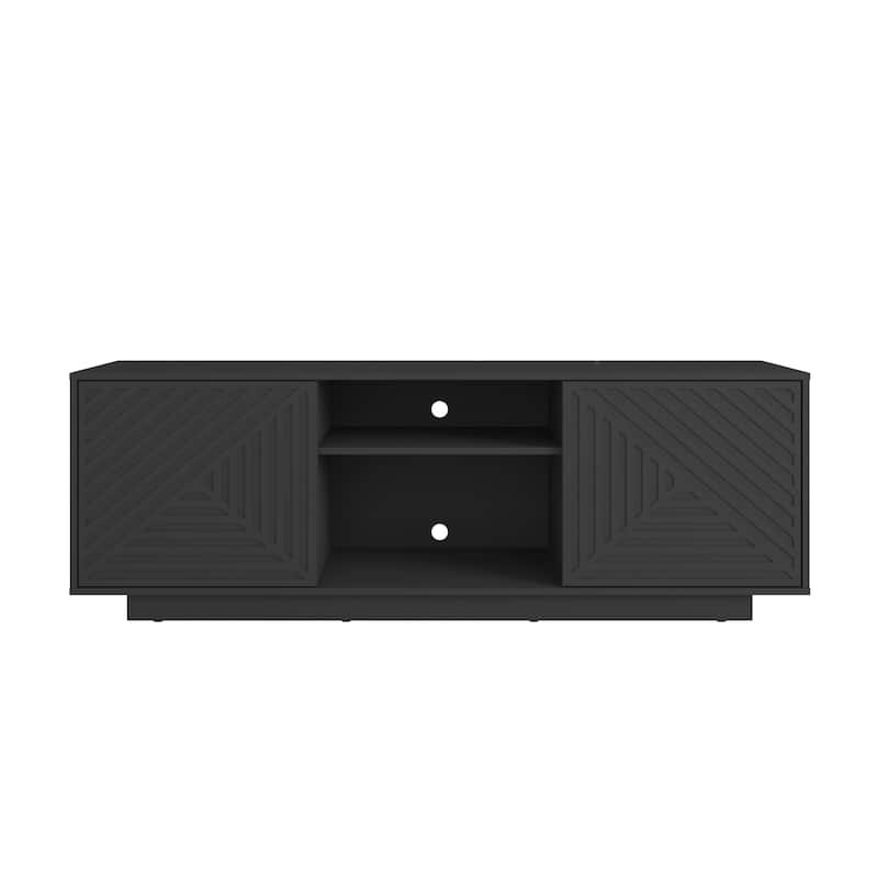 Modern TV Stand for TVs Up to 70", Black
