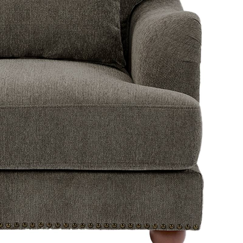 2 Piece Mid-Century Modern Oversized Accent Armchair Upholstered Chair