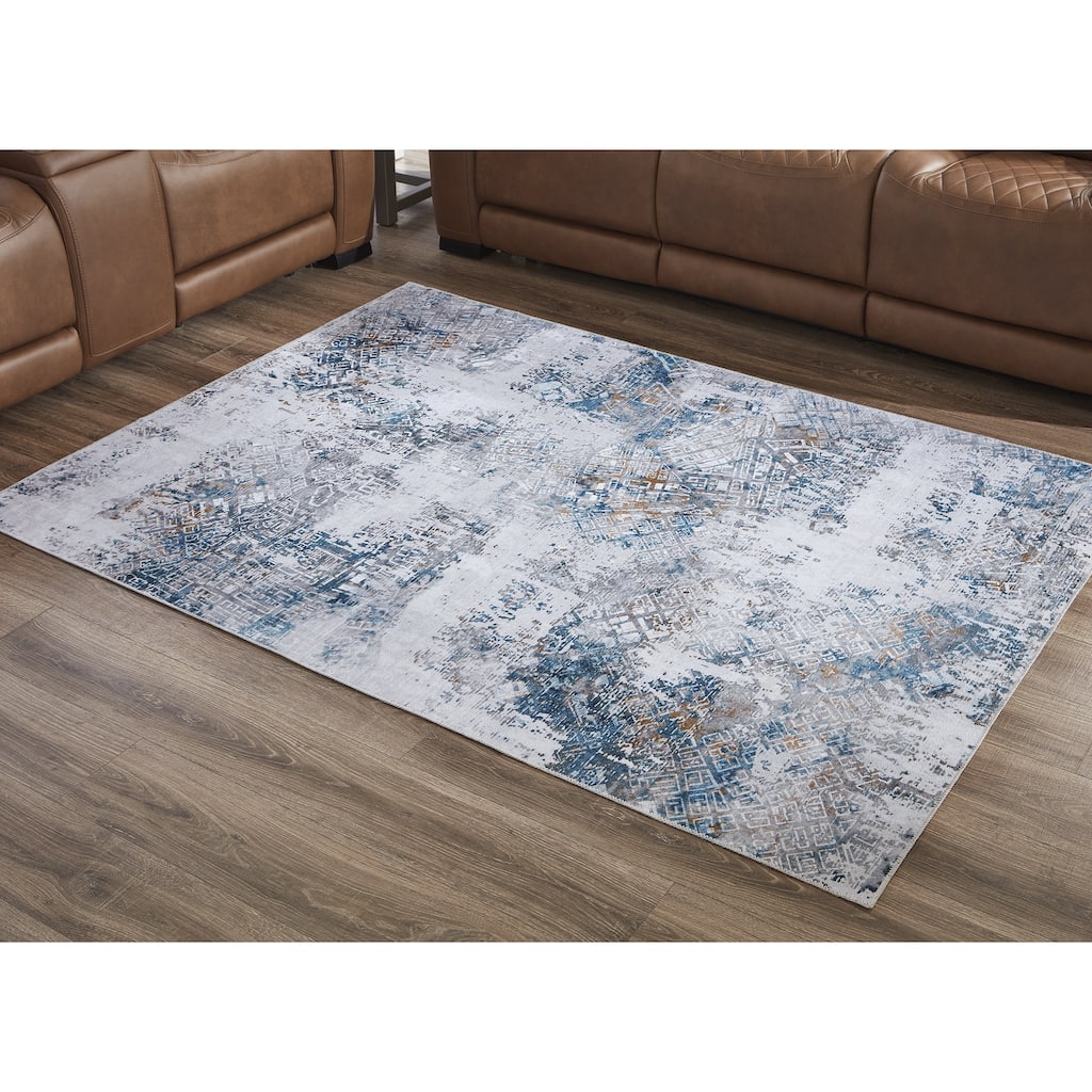 Signature Design by Ashley Garyard White/Blue Rug